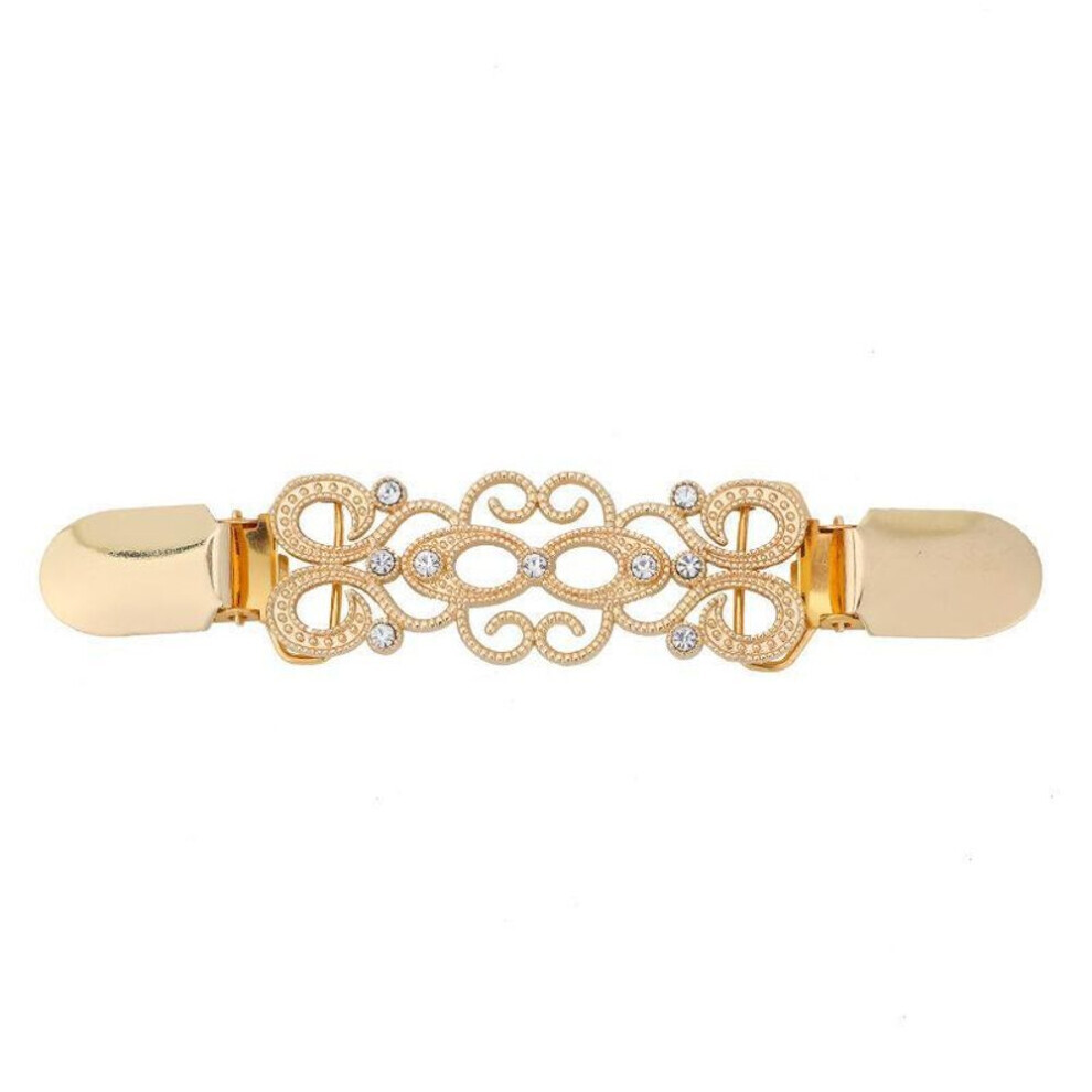 Maxpower (Gold, Diamond) "Vintage Carved Sweater & Scarf Buckle - Elegant Brooch Jewelry For Women"
