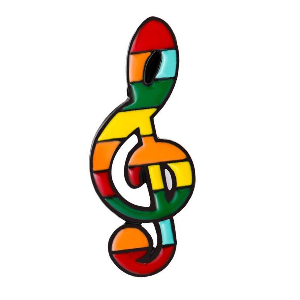 (Style 1) Creative Musical Instrument Enamel Brooch Rock Orchestra Violin Guitar Bass Badge Clothes Lapel Pins Kids Gifts Jewelry