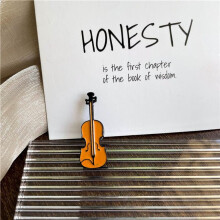 (Style 6) Creative Musical Instrument Enamel Brooch Rock Orchestra Violin Guitar Bass Badge Clothes Lapel Pins Kids Gifts Jewelry