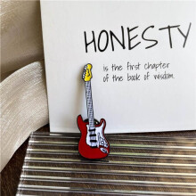 (Style 3) Creative Musical Instrument Enamel Brooch Rock Orchestra Violin Guitar Bass Badge Clothes Lapel Pins Kids Gifts Jewelry