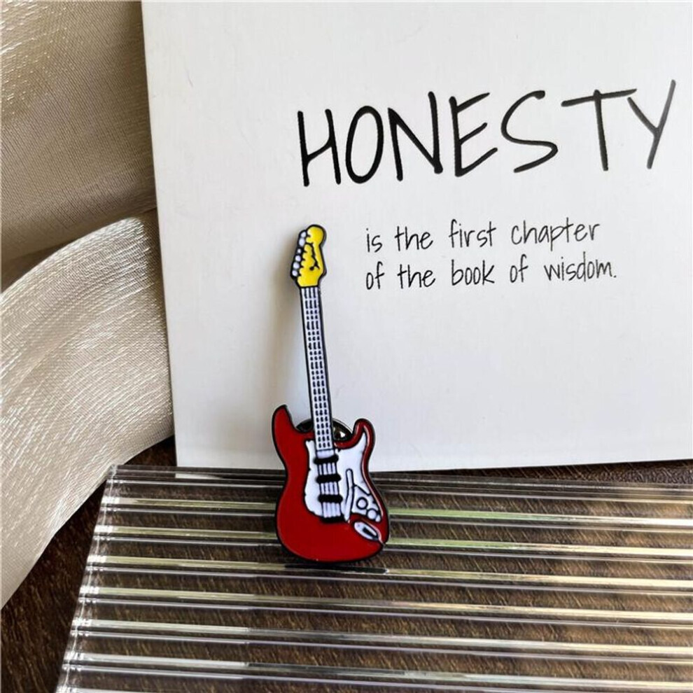 Maxpower (Style 3) Creative Musical Instrument Enamel Brooch Rock Orchestra Violin Guitar Bass Badge Clothes Lapel Pins Kids Gifts Jewelry