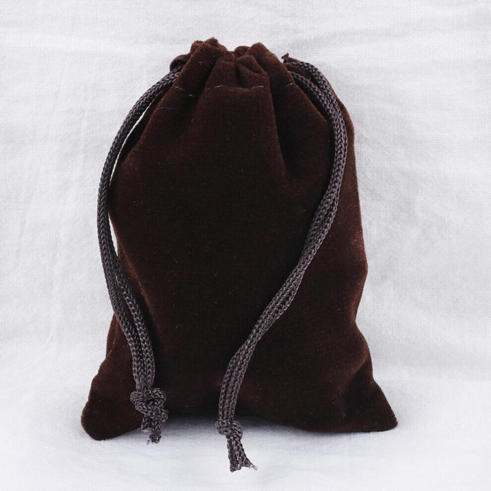 Maxpower (, 9X12cm) 10Pcs Velvet Drawstring Phone Bags Jewelry Gift Storage Case Wedding Party Favor Candy Pouches Brown