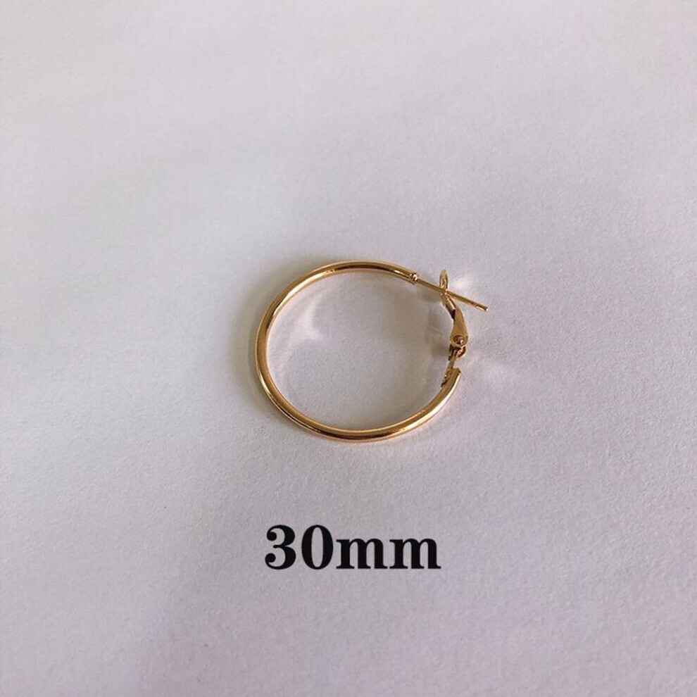 Maxpower (Gold, 30Mm) Fashion Earrings Big Circle Earrings Exaggerated Hop Circle Earring Jewelry Female Big Earrings