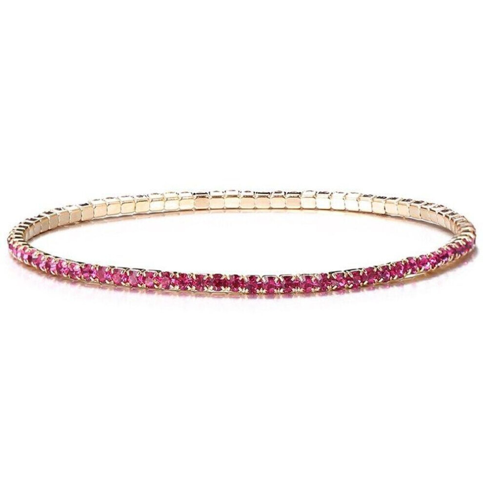 Maxpower (Pink) 1Pc Bohemian Handmade Women Bracelet Vintage Ethnic Colorful Beads Elastic Bracelet Jewelry Gift Pink