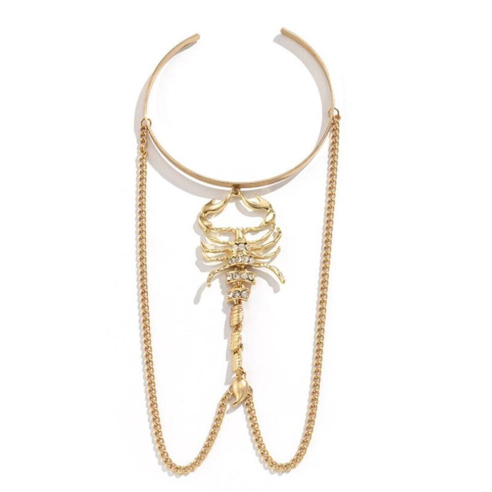 Maxpower (Gold) Punk Hip Hop Tassel Bracelet Women Men Gothic Scorpion Arm Bangles Gold