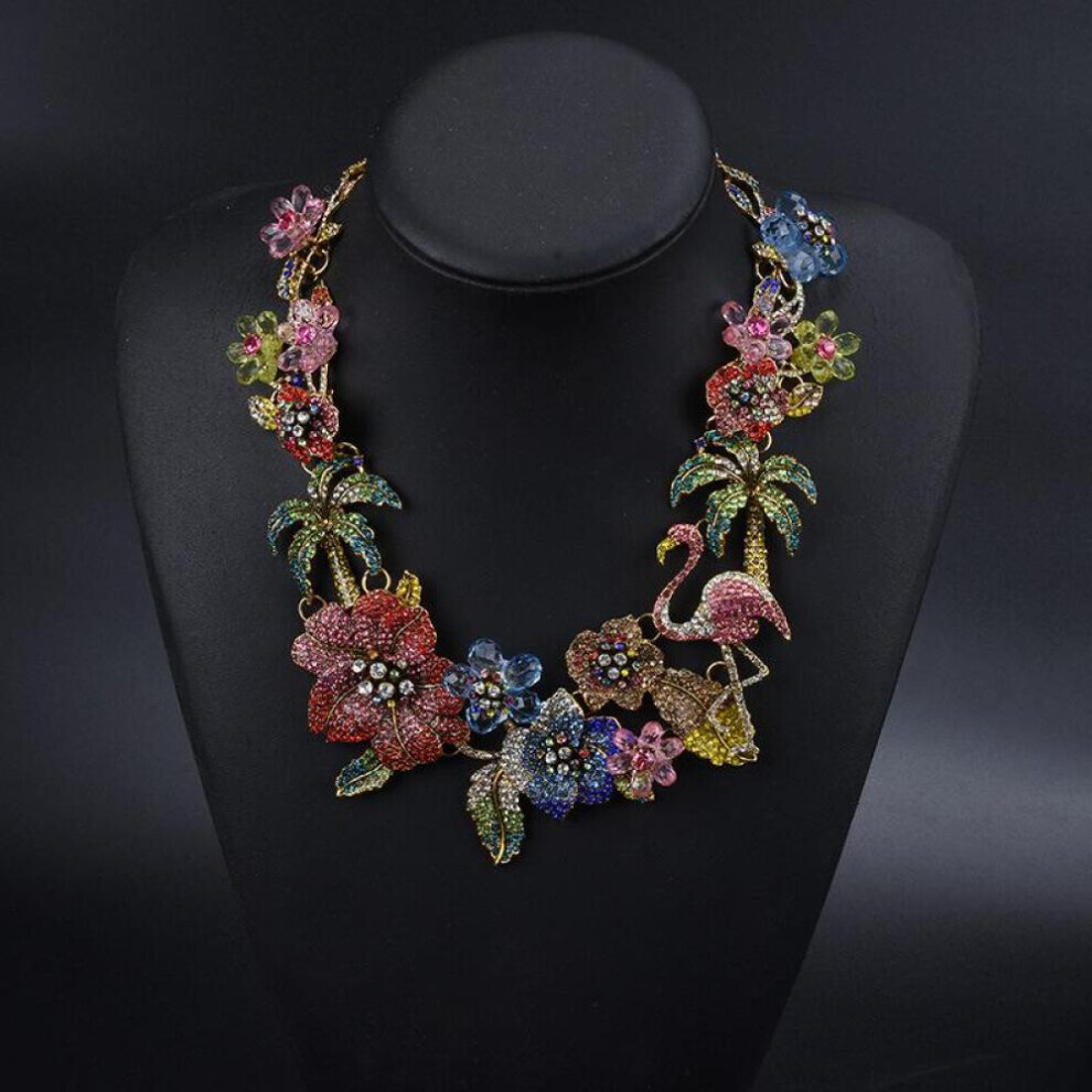 Maxpower (As The Picture) Luxury Exaggeration Full Of Fire Bird Necklace Retro Flowers And Temperament Clavicle Chain Not,Specified