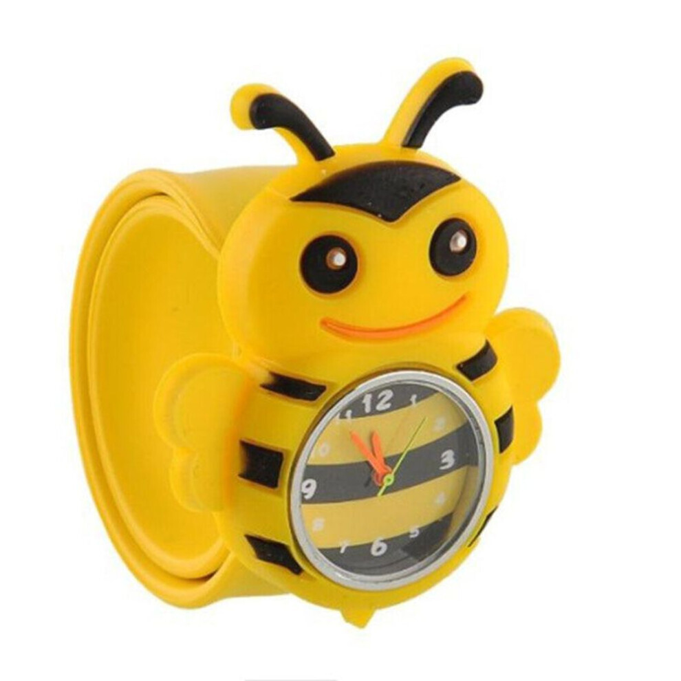 Maxpower (Yellow) Trendy Cartoon Kids Watches Animal Children Quartz-Watches Sport Bendable Rubber Strap Wristwatch Yellow