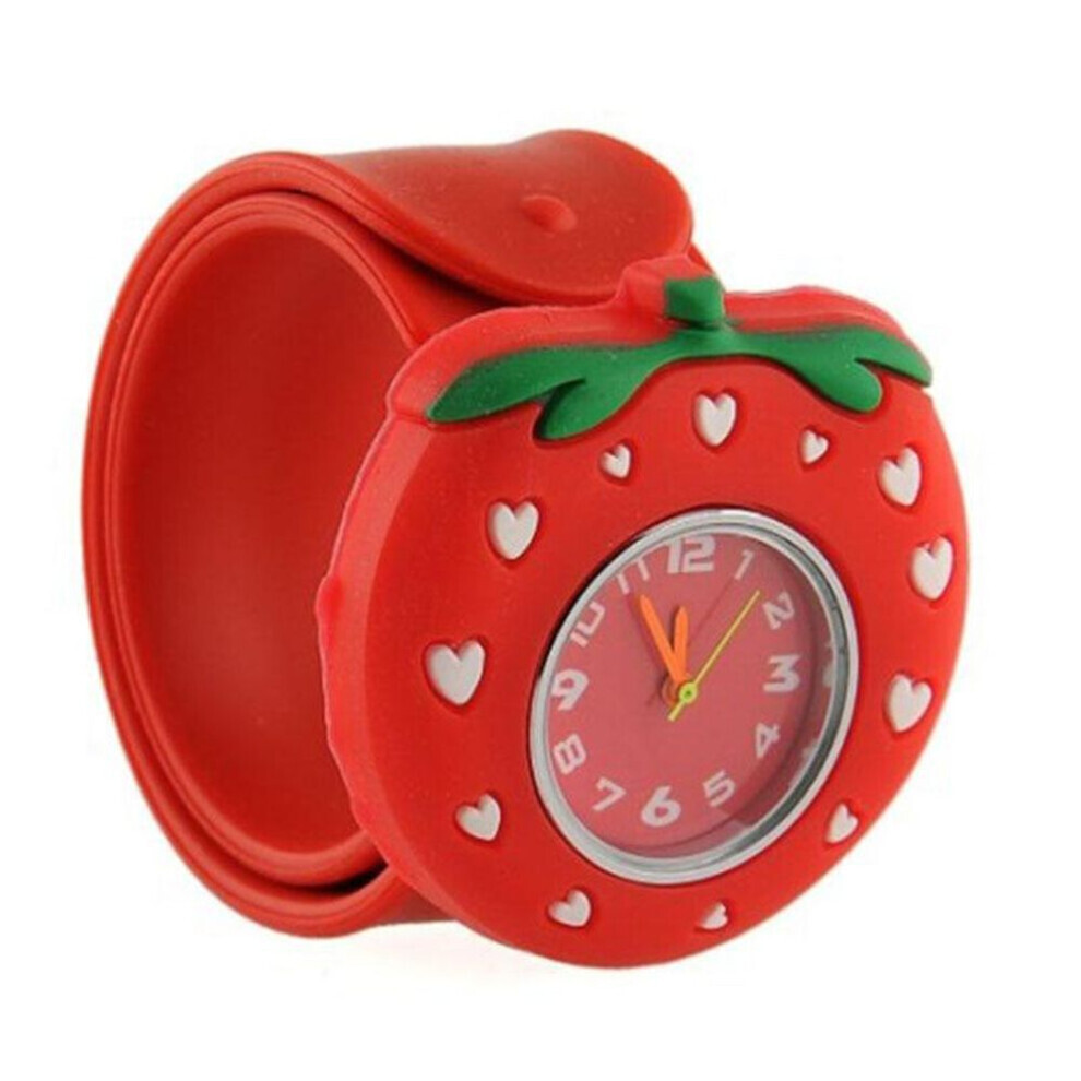 Maxpower (Bright ) Trendy Cartoon Kids Watches Animal Children Quartz-Watches Sport Bendable Rubber Strap Wristwatch Red