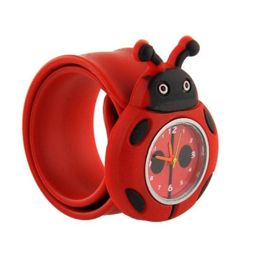 Maxpower (Red) Trendy Cartoon Kids Watches Animal Children Quartz-Watches Sport Bendable Rubber Strap Wristwatch Red