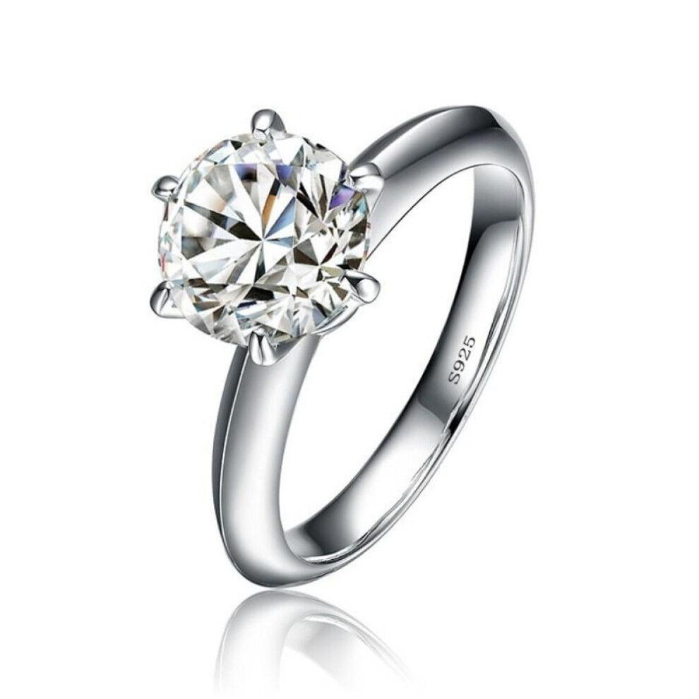 (as the picture, 7) Solitaire 1.5ct Lab Diamond Ring 100% Original 925 Sterling Silver Engagement Wedding Band Rings For Women Bridal Fine Jewelry