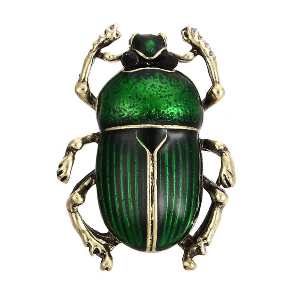 (green) Vintage Lady Beetle Enamel Animal Insect Brooch Pin Women Scarf Party Jewelry