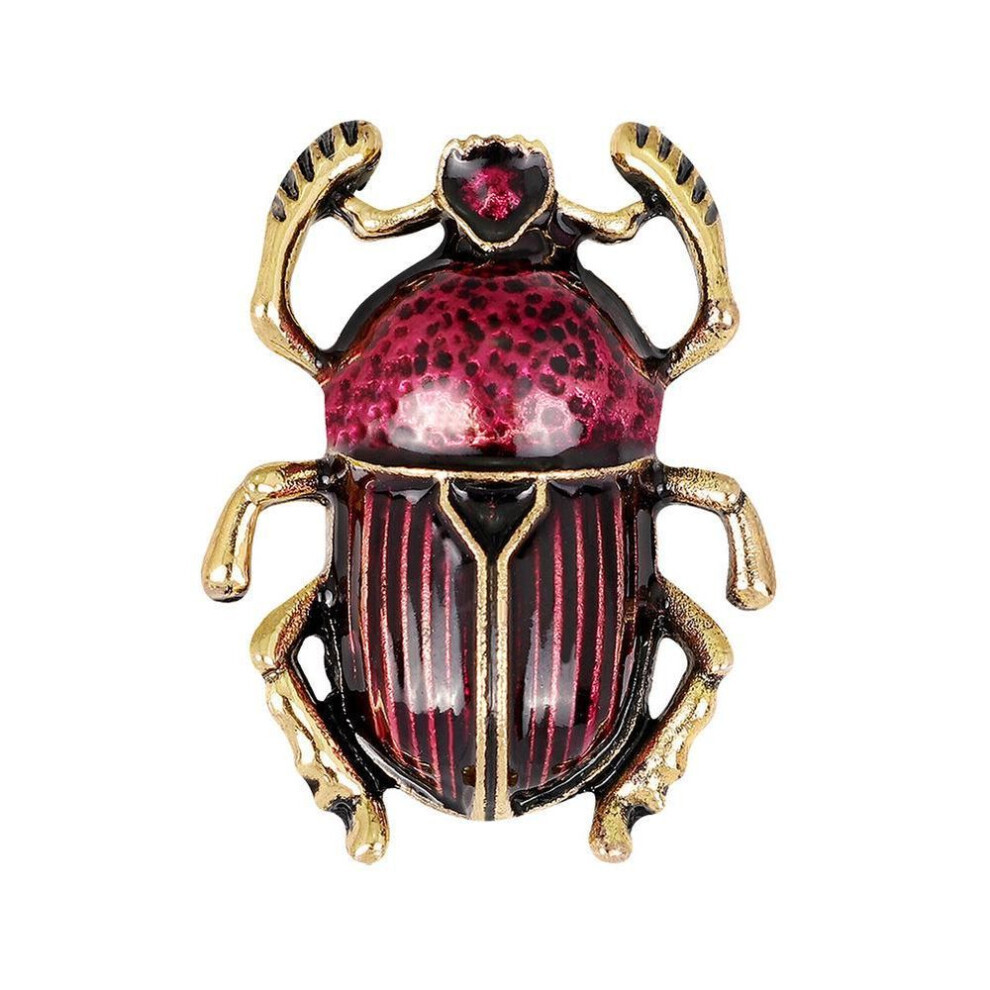 (purple) Vintage Lady Beetle Enamel Animal Insect Brooch Pin Women Scarf Party Jewelry