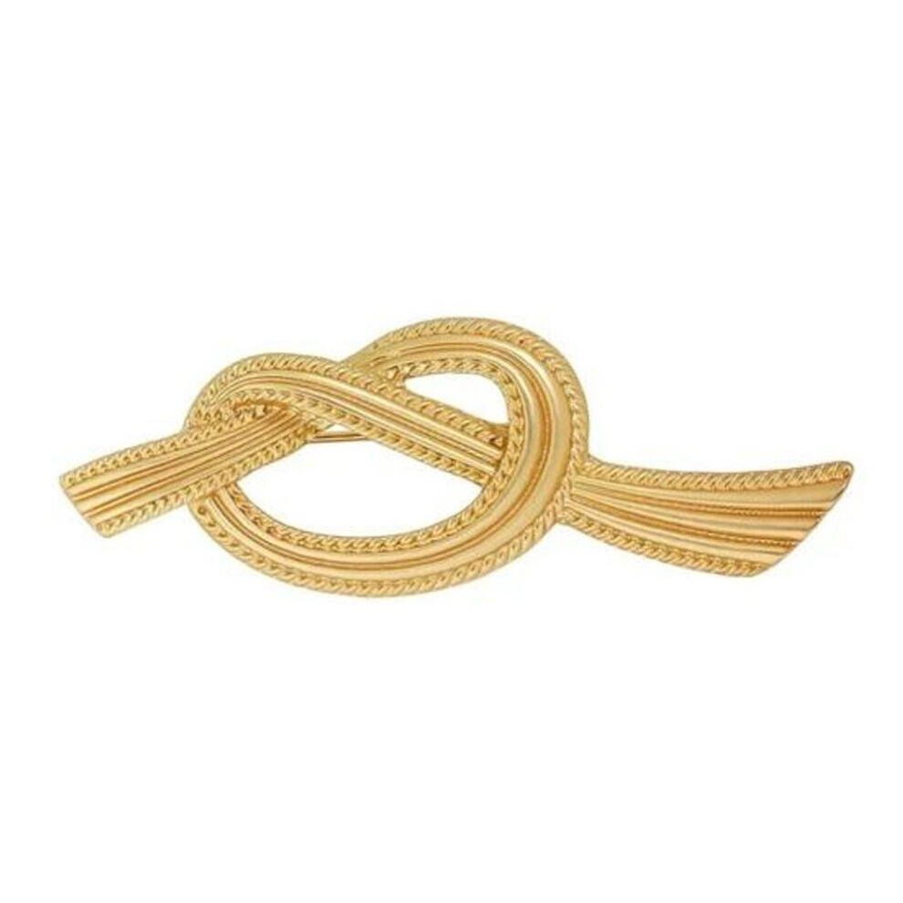 Maxpower (Golden) Brooch French Style Hollow Stainless Exquisite Vintage Solid Color Colorfast Luxury Bag Collar Scarf Hat Decoration Clothes Pin Lady Jewelry