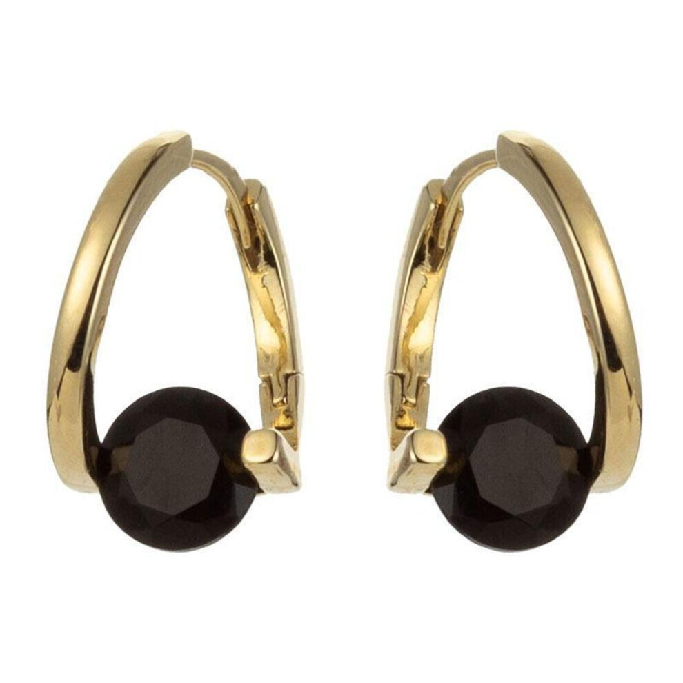 Maxpower (,, Zirconia Earrings) "Korean Geometric Zircon Micro-Inlaid Earrings: Versatile, Elegant, Women's Ear Buckles" Gold/Black