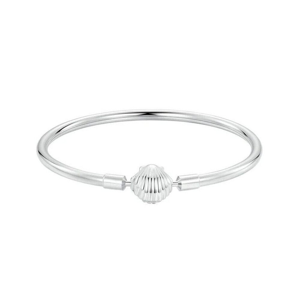 Maxpower (17) Bamoer Authentic 925 Sterling Charm Bracelet, Classic Shell Basic Bangle For Women Charm Beads Diy Jewelry Silver