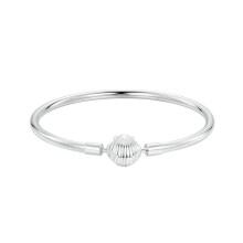 (19) Bamoer Authentic 925 Sterling Silver Charm Bracelet, Classic Shell Basic Bangle For Women Charm Beads Diy Jewelry