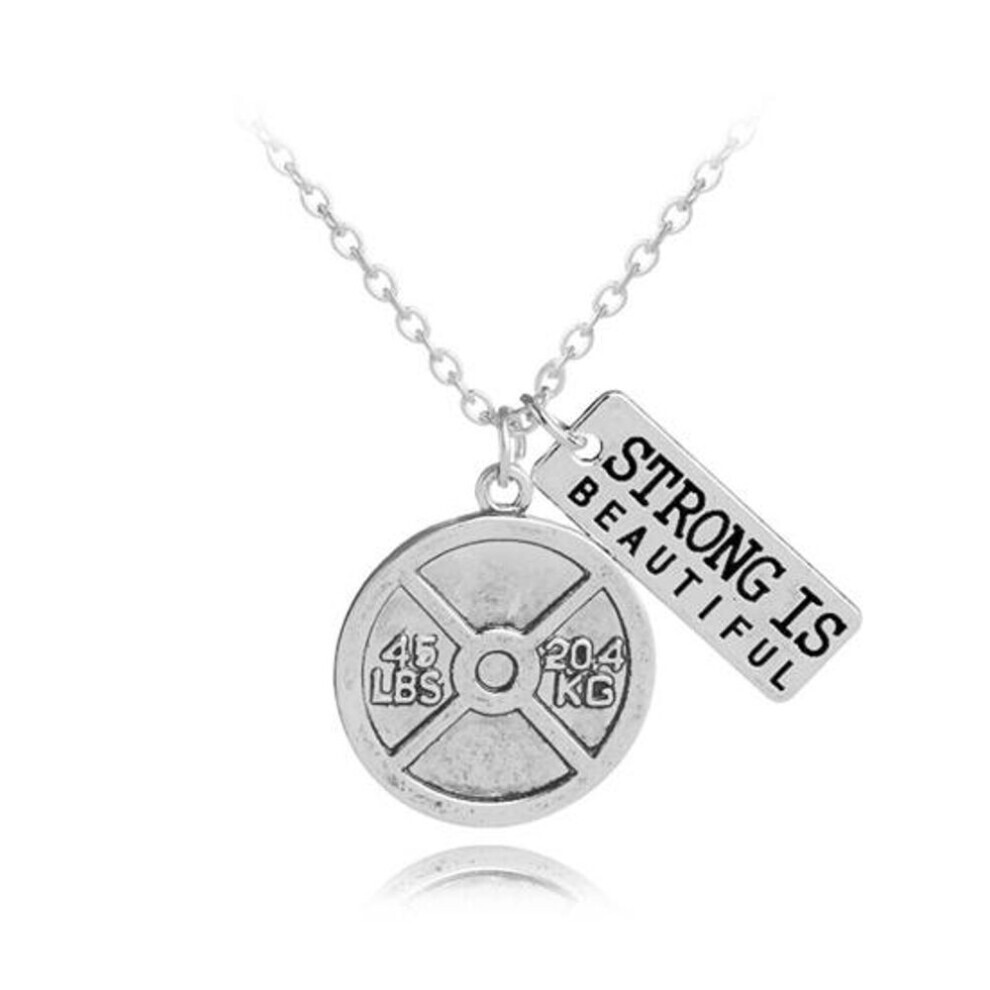Maxpower (1#) Unisex Fitness Dumbbell Pendant Autumn Sweater Necklace Couple Jewelry Not,Specified
