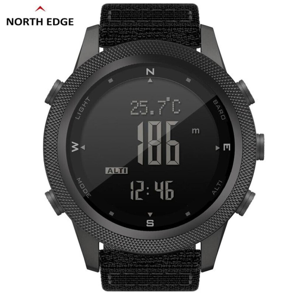 (black) North Edge Apache-46 Men Digital Watch Outdoor Sports Running Swimming Outdoor Sport Watches Altimeter Barometer Compass Wr50m