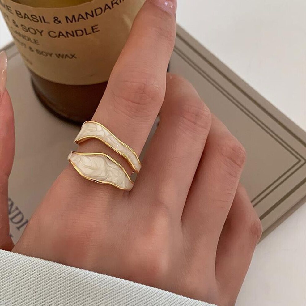 Maxpower (As The Picture) Trend Luxury New Retro Multi Color High-End Open Index Finger Ring Fashion Temperament Simple Opening Ring Women Jewelry Gifts Not,Specified