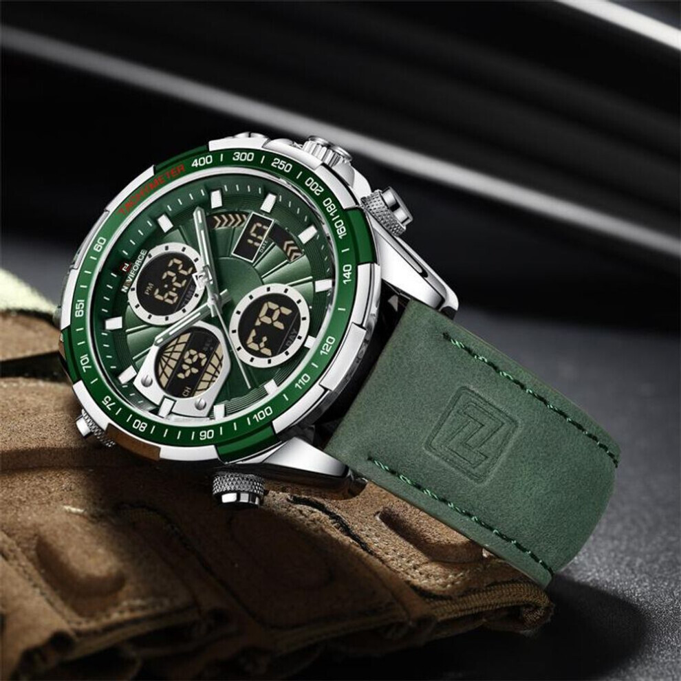 Maxpower (Green, 260Mm) Naviforce 9197L Quartz Led Display Alloy Case Men Watch