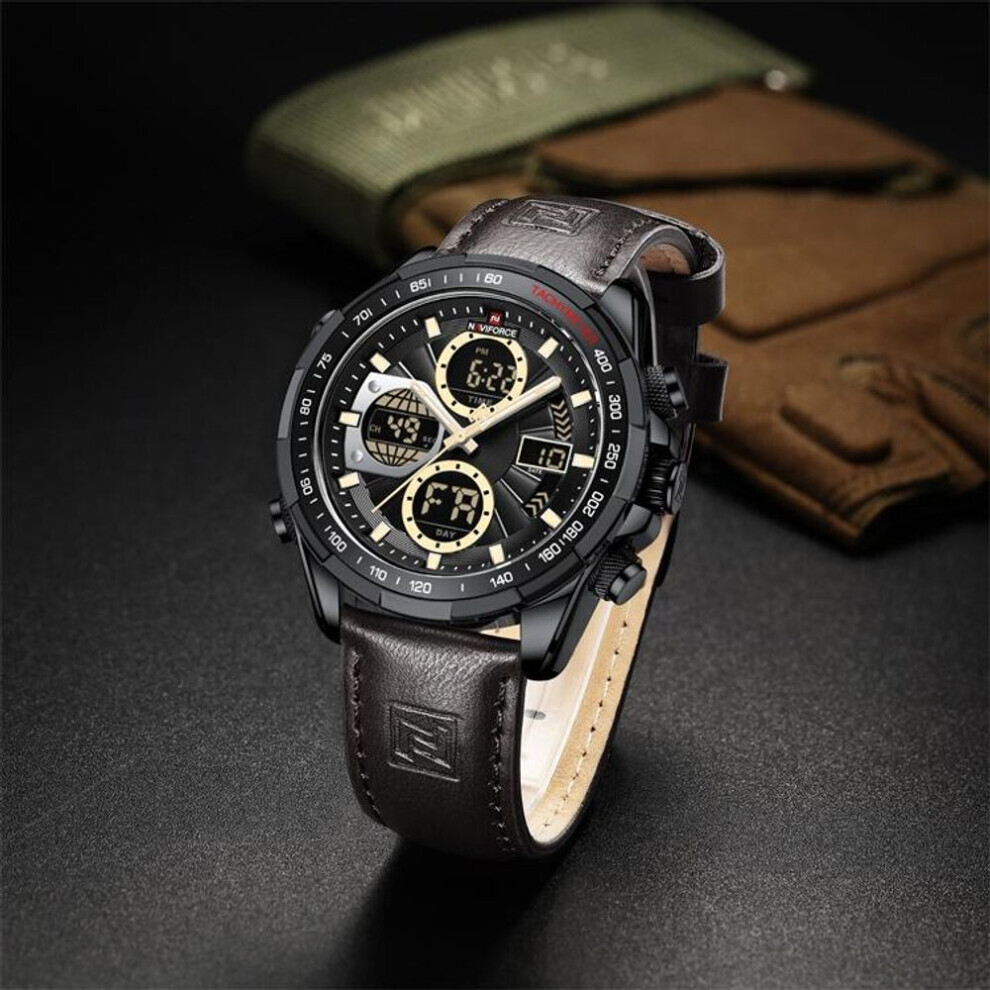 Maxpower (Black,Yellow, 260Mm) Naviforce 9197L Quartz Led Display Alloy Case Men Watch