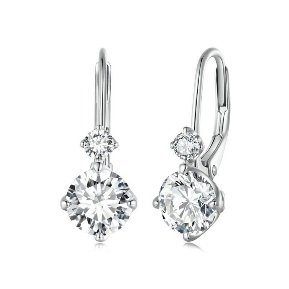 Maxpower (925 Silver) Bamoer 925 Sterling Silver Moissanite Stud Earrings Drop Earrings For Women Wedding Engagement Jewelry Gift