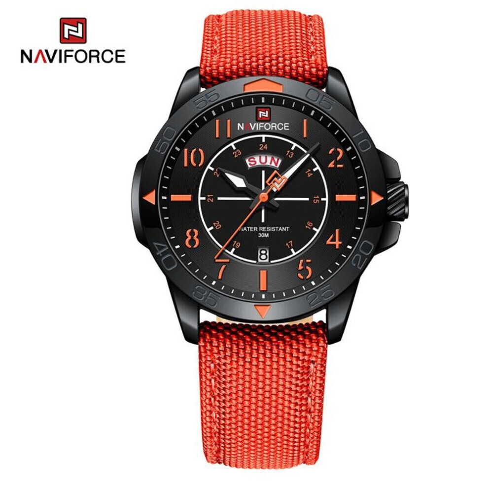 Maxpower (, 255Mm) Naviforce Men's Watches Quartz Army Waterproof Wristwatch Nf9204n Orange
