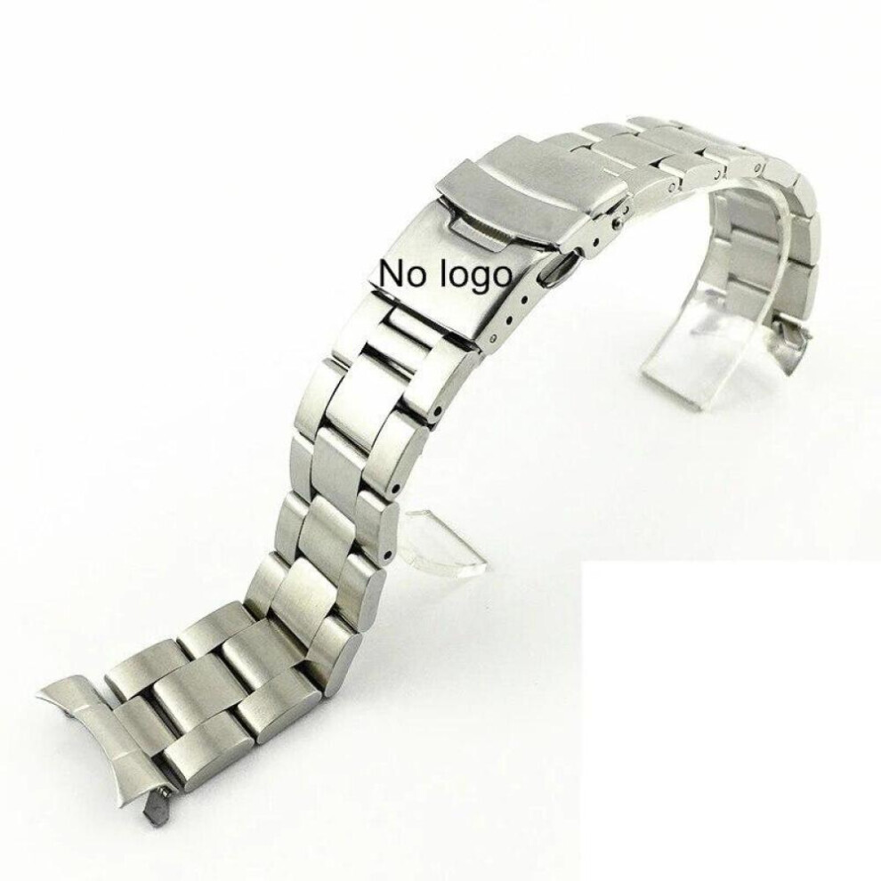 (C-Silver no logo  24mm) For Seiko Solid Stainless Steel Band Skx007 Skx009 Srpd63k1 Samurai 20mm 22mm Men&apos;s Strap Srpd Jubilee Curved Bracelet