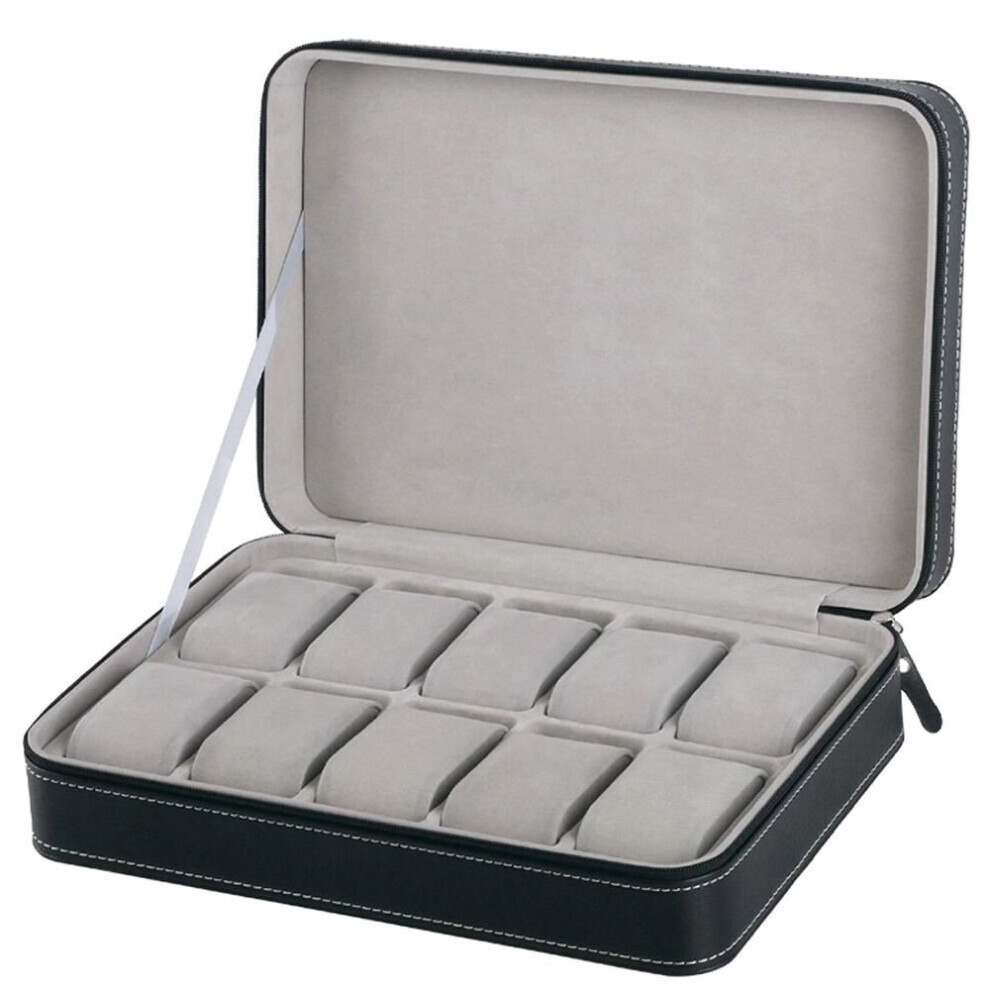 Maxpower (, 10 Slots) Jewelry Storage Box Watch Box 6/10/12 Slots Watch Box Black