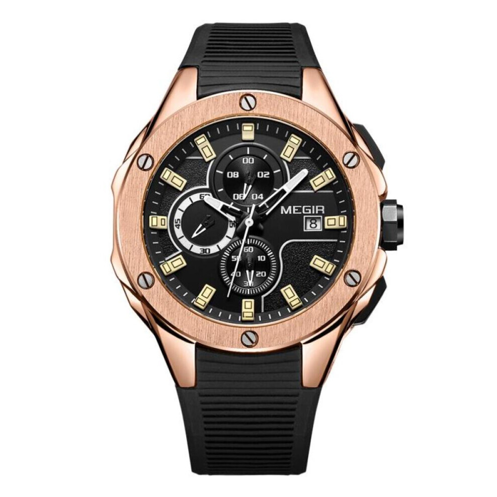 Maxpower (Rose) Megir Men Sport Watch Waterproof Luminous Chronograph Quartz Army Military Watches Clock Men Not,Specified