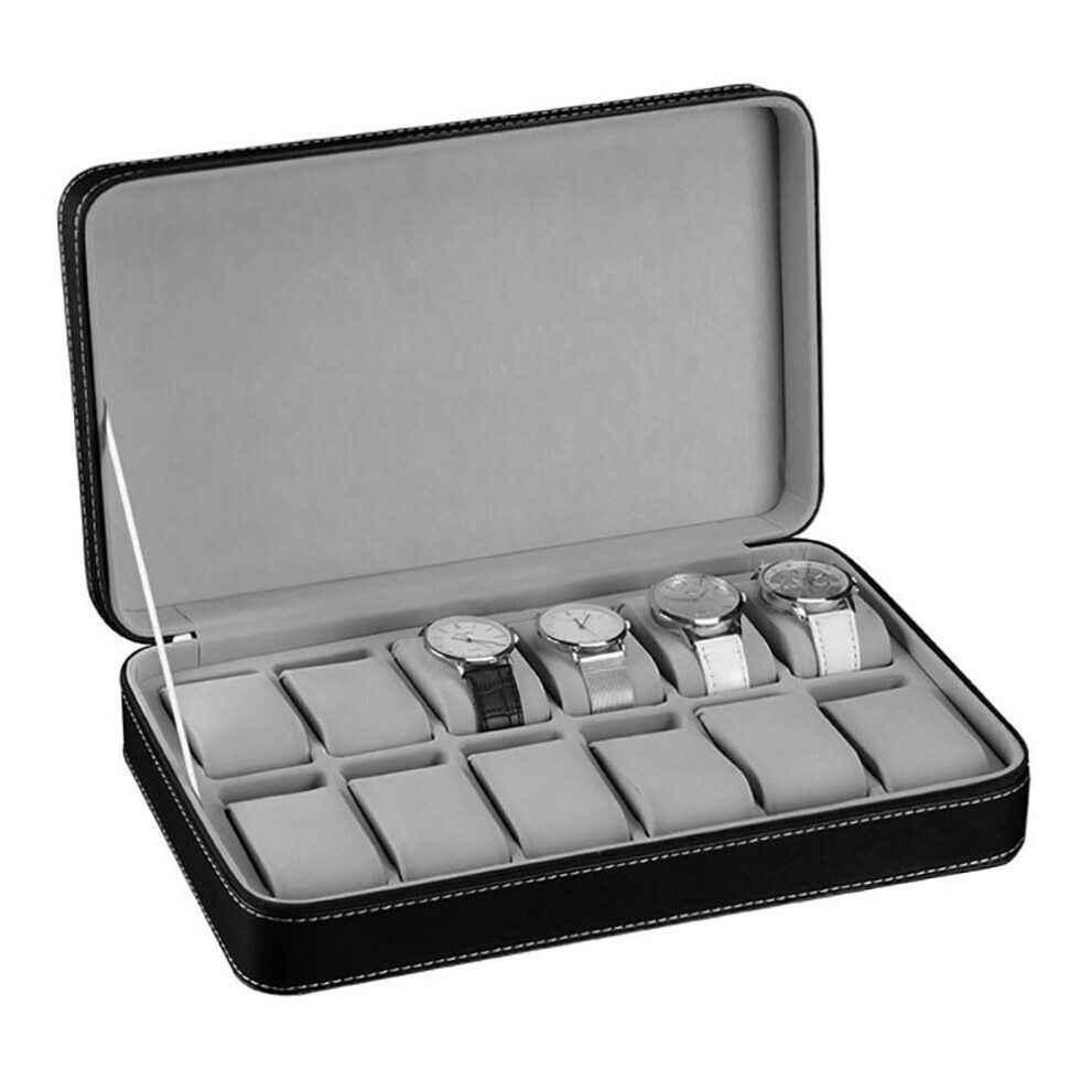 Maxpower (, 12 Slots) Jewelry Storage Box Watch Box 6/10/12 Slots Watch Box Black