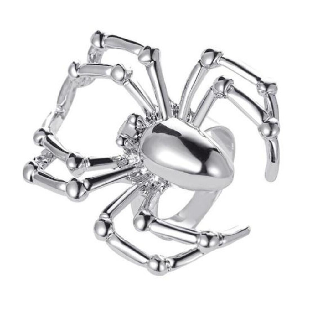 Maxpower (Silver) Adjustable Halloween Simulation Ring Exaggerate Your Style With Delicate Minimalism Tricky Personality Ring Silver