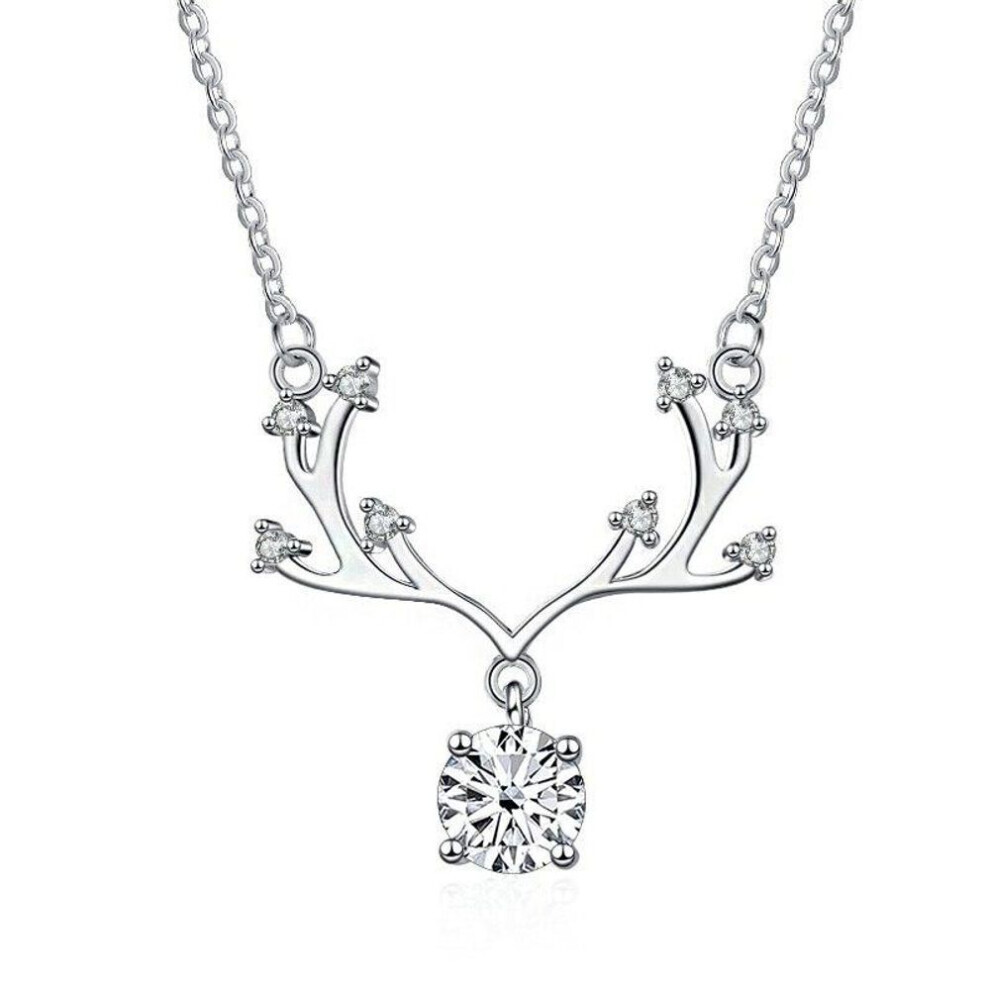 (white, 1 Carat) Bague Ringen Excellent Cut 1 Ct Affordable Moissanite Pendant For Women 925 Silver Diamond Necklace For Girlfriend Birthday Gift