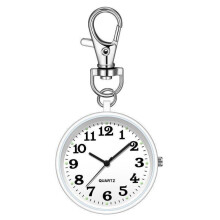 (white, keychain, large digital) "children's Digital Pocket Watch For Exams - Large Keychain, Clear Display, Quartz Movement"