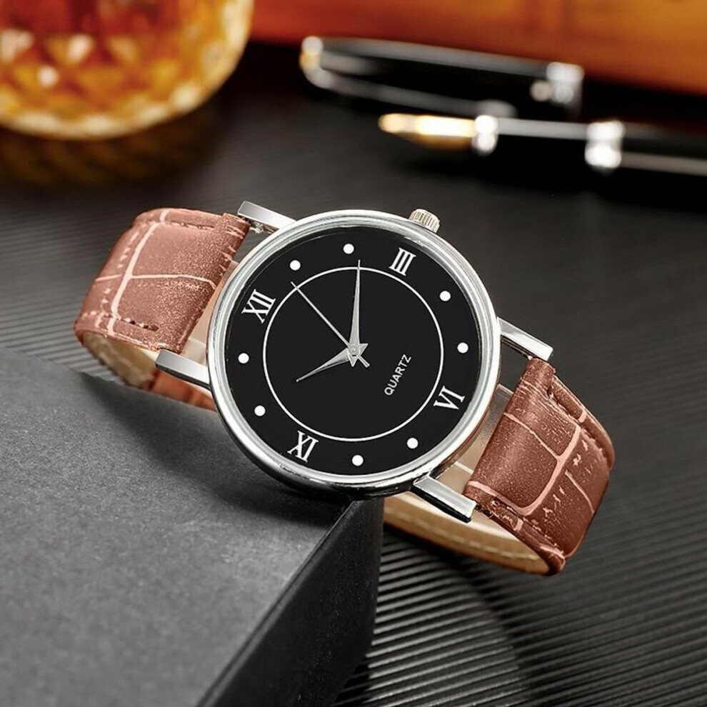 Maxpower (As The Picture, A) Fashion Men's Leather Alloy Watches Quartz Wrist Watch Business Watches Not,Specified