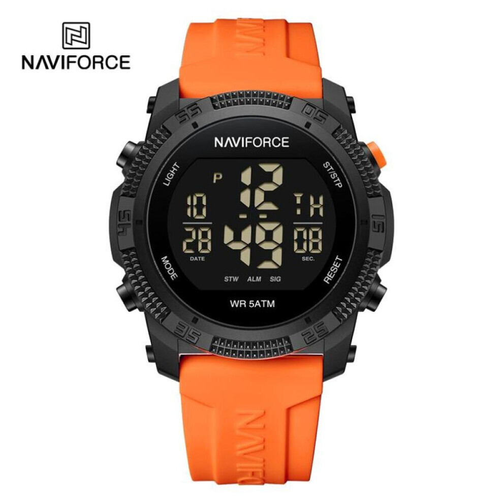 Maxpower (Orange, 260Mm) Naviforce Digital Watch Unisex Waterproof Gift Wristwatch Nf7104