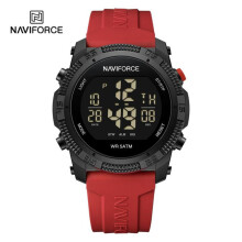 (Red, 260mm) NAVIFORCE digital watch Unisex waterproof gift wristwatch NF7104