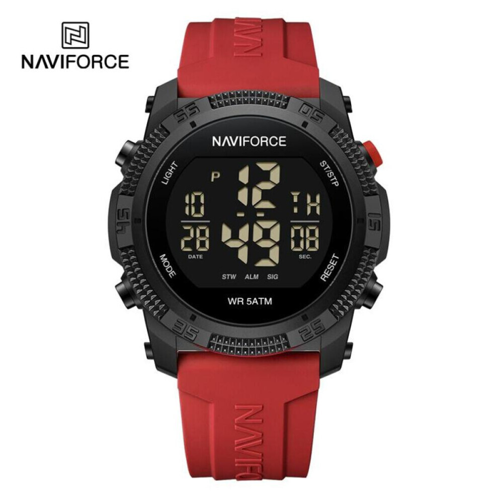 Maxpower (Red, 260Mm) Naviforce Digital Watch Unisex Waterproof Gift Wristwatch Nf7104