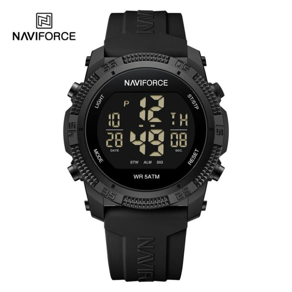 Maxpower (Black, 260Mm) Naviforce Digital Watch Unisex Waterproof Gift Wristwatch Nf7104
