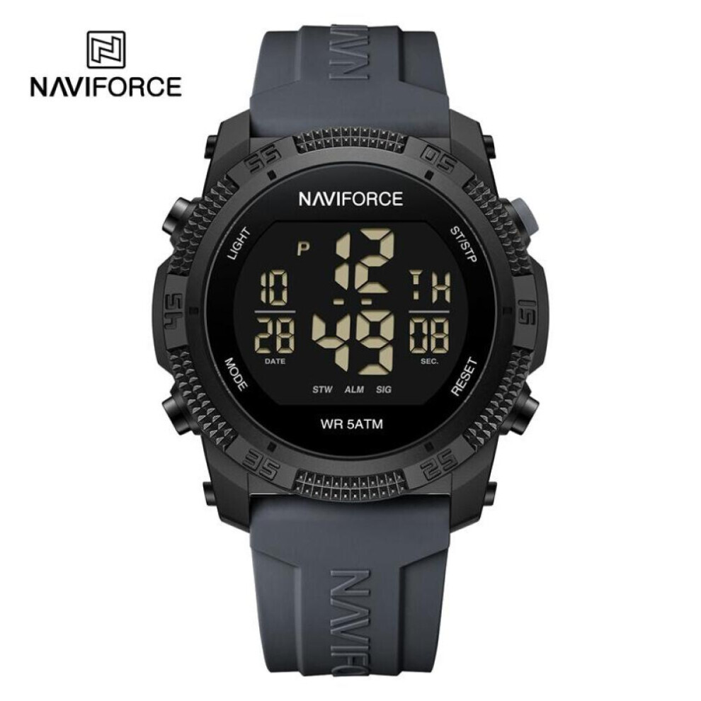 Maxpower (Gray, 260Mm) Naviforce Digital Watch Unisex Waterproof Gift Wristwatch Nf7104