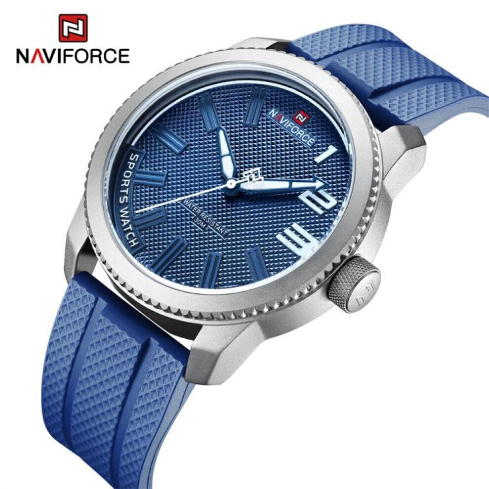 Maxpower (, 255Mm) Naviforce Watch For Men Original Waterproof Japan Movement Wristwatches Nf9202t Blue