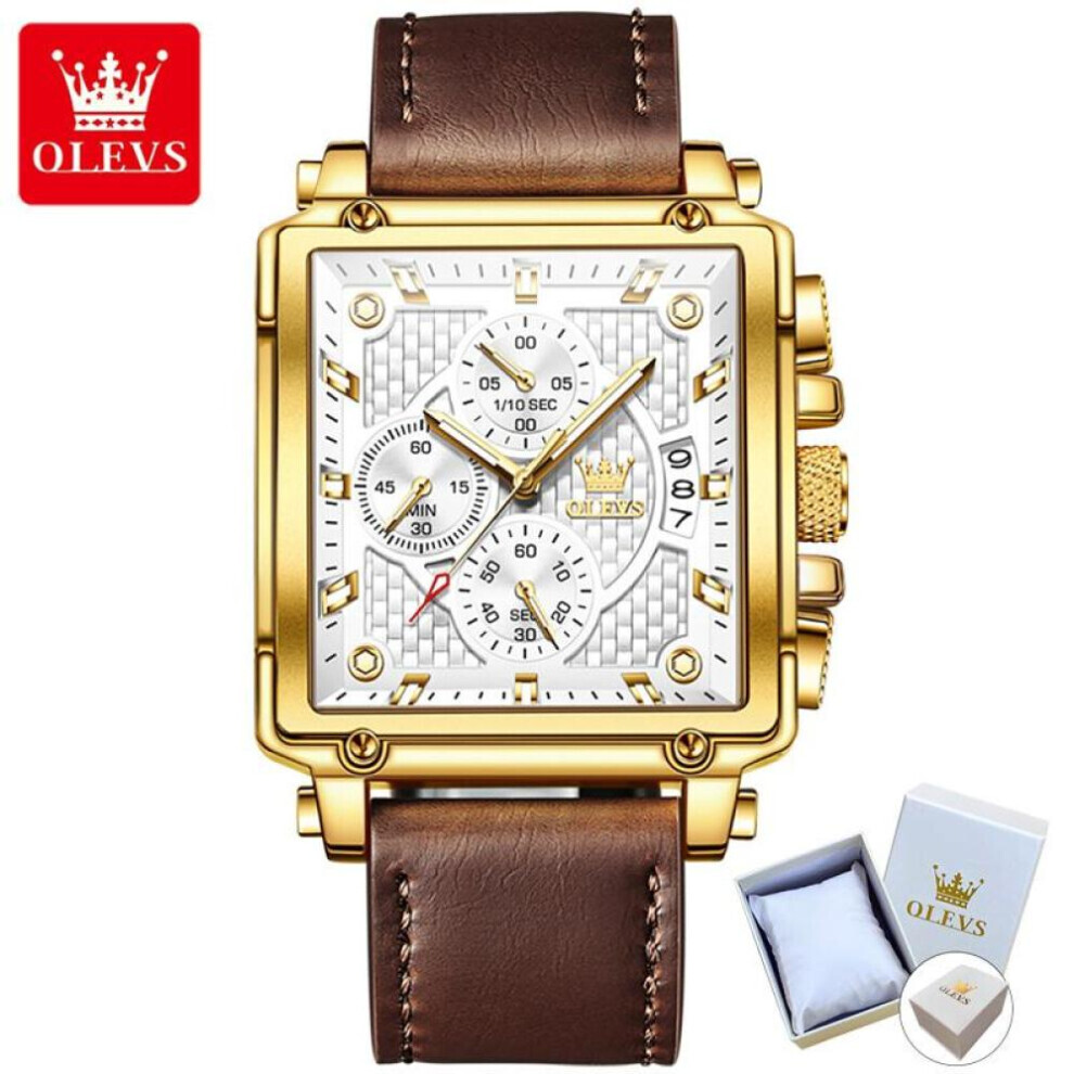 Maxpower (White) Olevs Square Multifunction Sports Quartz Watch White