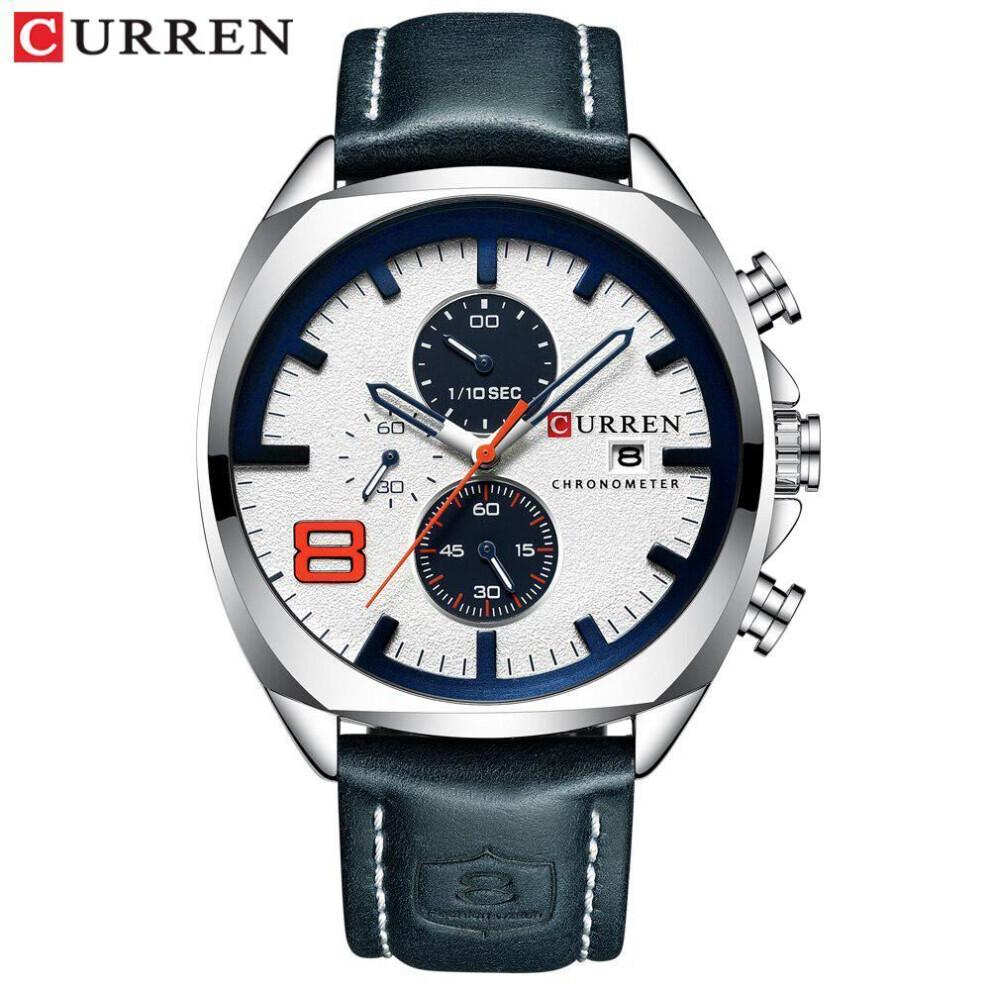 Maxpower (White) Men Watches Top Brand Luxury Curren Military Quartz Watch Men's Sport Wristwatch Relogio Masculino Waterproof 8324 White
