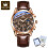 (Coffee) Olevs Waterproof Luminous Quartz Watch 1