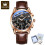 (Brown) Olevs Waterproof Luminous Quartz Watch 1