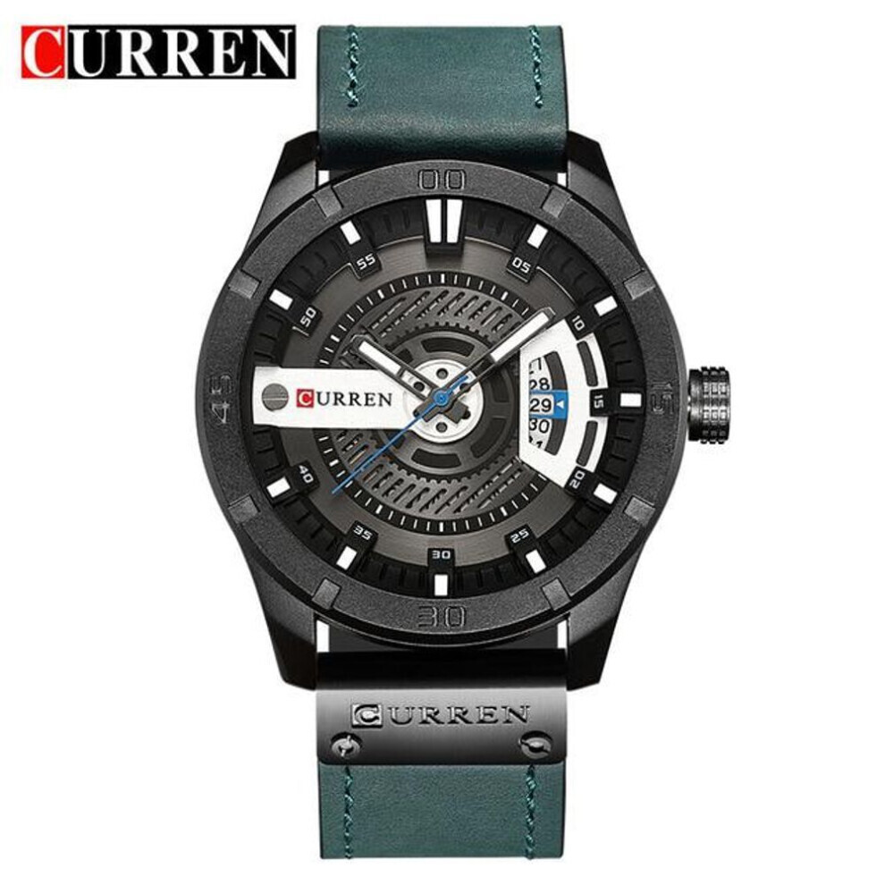 Maxpower (,Blue) Curren Luxury Men Military Sports Watches Men's Quartz Date Clock Man Wrist Watch 8301 Black