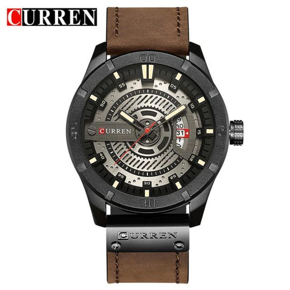 Maxpower (,White) Curren Luxury Men Military Sports Watches Men's Quartz Date Clock Man Wrist Watch 8301 Black