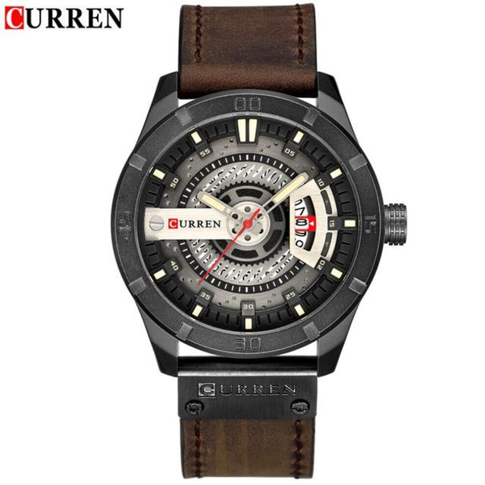 (black) Curren Luxury Men Military Sports Watches Men&apos;s Quartz Date Clock Man Wrist Watch 8301