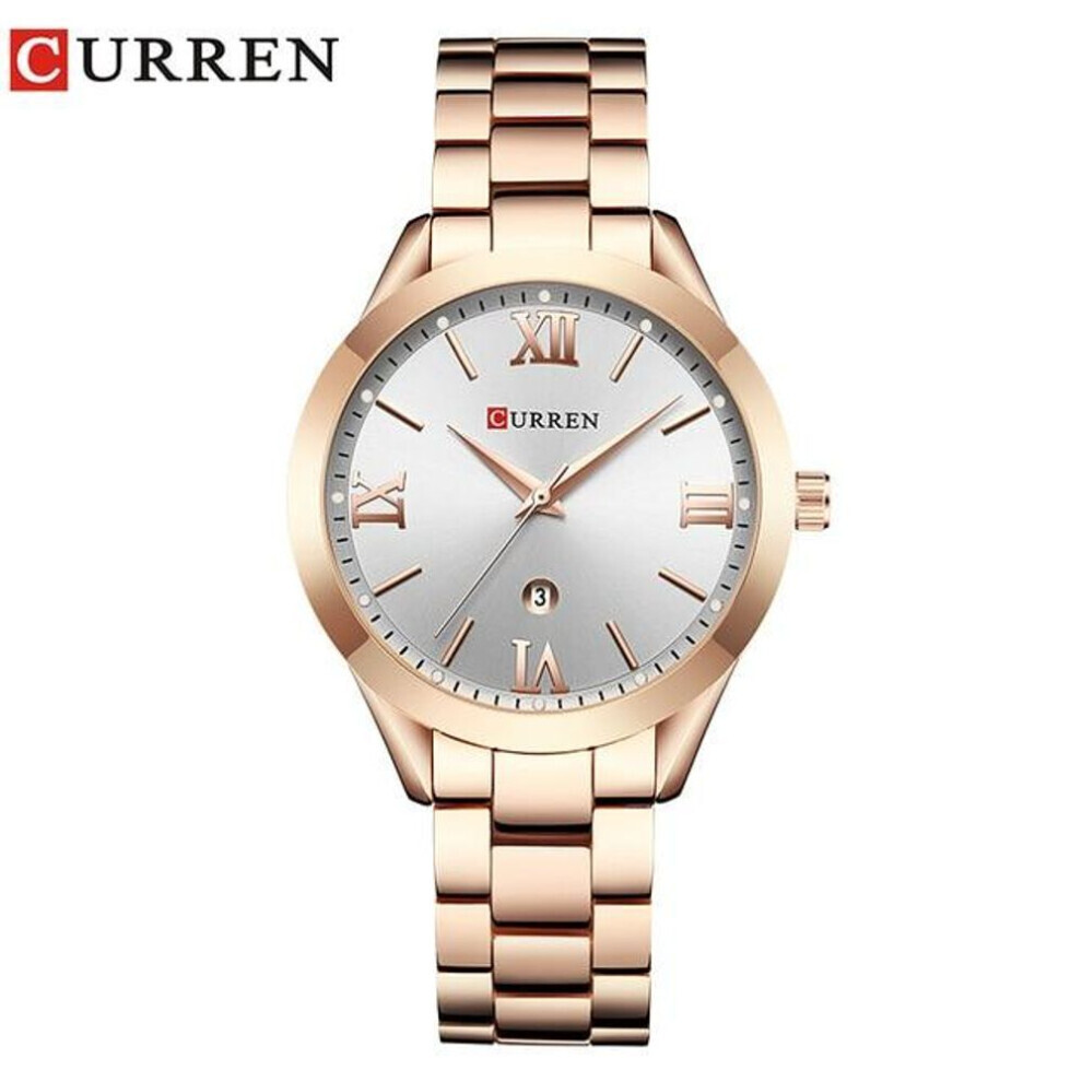 Maxpower (White) Curren Gold Watch Women Watches Ladies 9007 Steel Women's Bracelet Watches Female Clock Relogio Feminino Montre Femme 9007