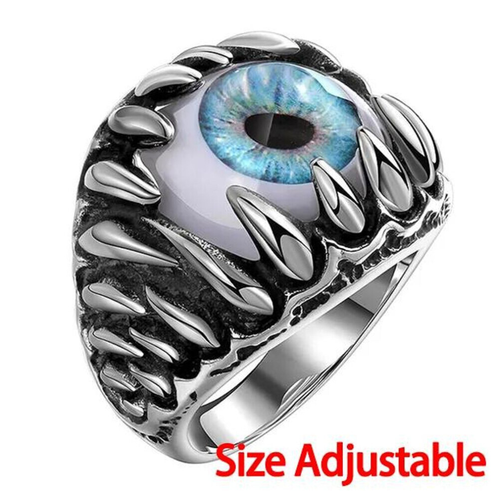 Maxpower (Adjustable) Men's Jewelry Steampunk Stainless Steel Gothic Biker Claws Cool Skull Biker Vivid Eye Ring Vintage Punk Devil Eye Eyeball Rings Not,Specified